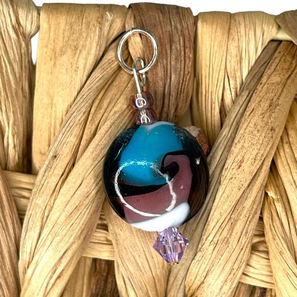 Swirl Wave Beaded Jewelry 3 Piece Set Bracelet Earrings Pendant / Charm - Picture 5 of 8